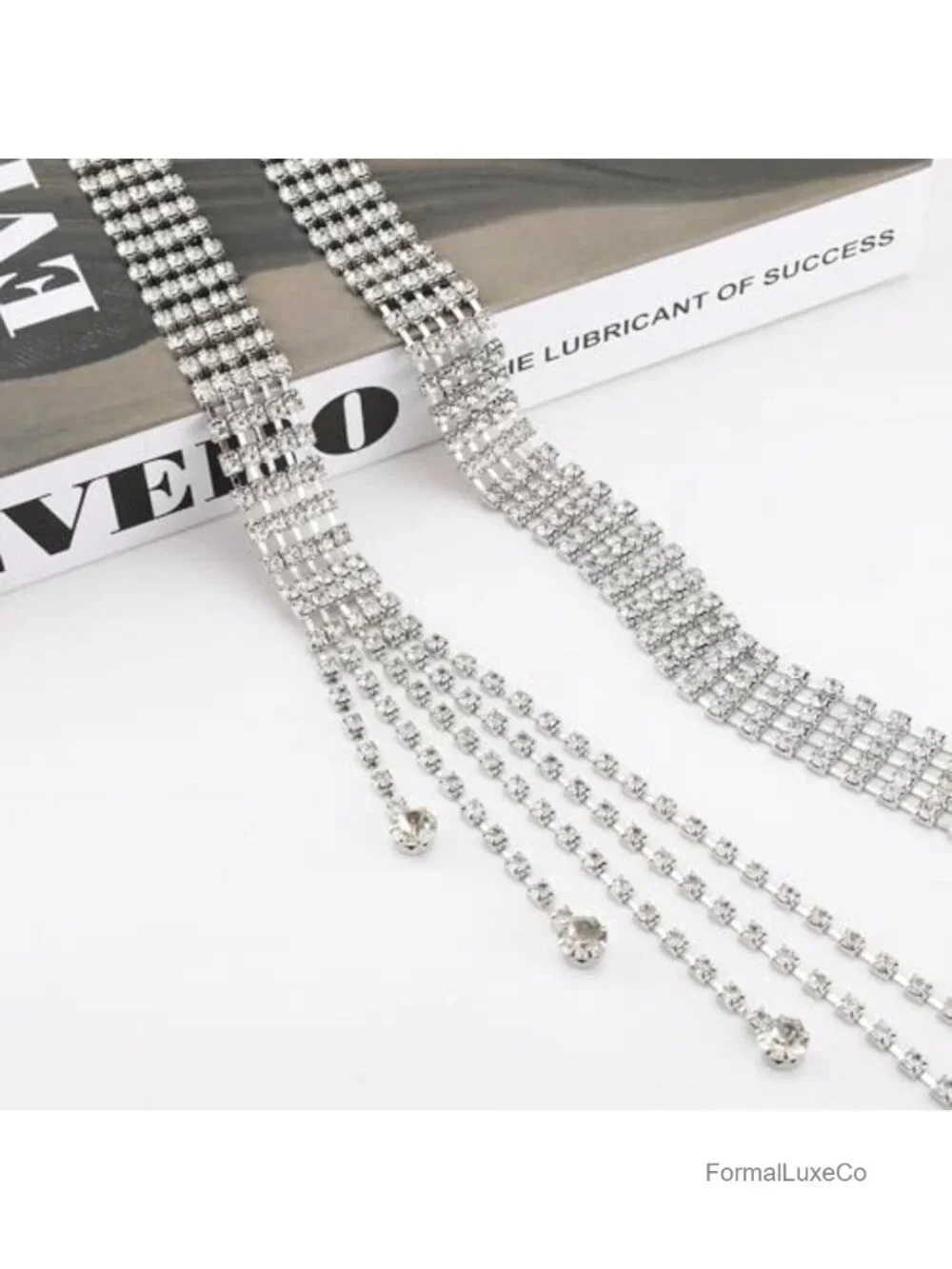 Rhinestone Crystal Chain Belt for Dress Sparkle Waist Chain - Adjustable